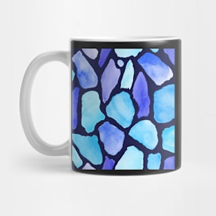 Whimsical Blue Watercolour Giraffe Print dark background Mug